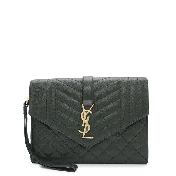 Saint Laurent Paris Monogram Envelope Clutch Bag - Picture 1 of 11